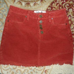 Rust Corduroy Indigo Rein Skirt- Size 1
